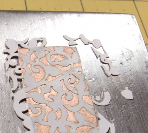 Judy Larson's Think Outside the Box - Alternative Metal Texturing - , Metalwork, Texturing, smooth flat face to hammer the design 